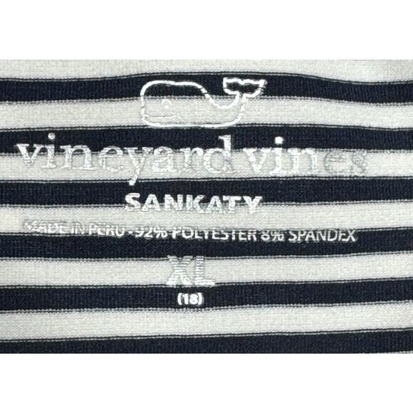 Vineyard Vines Shirt Boys Golf Performance Sankaty Polo Blue Striped Size XL - Picture 5 of 6